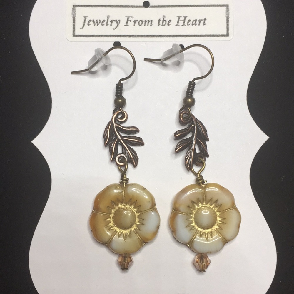 LEAF & FLOWER Earrings/Jewelry From the Heart